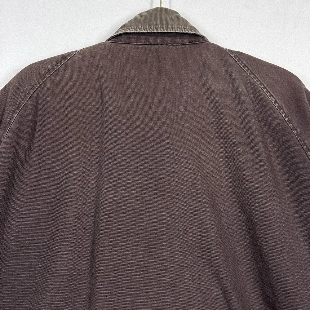 Lands End Jacket Men XL Tall Chore Coat Barn Field Canvas Quilted Workwear Brown